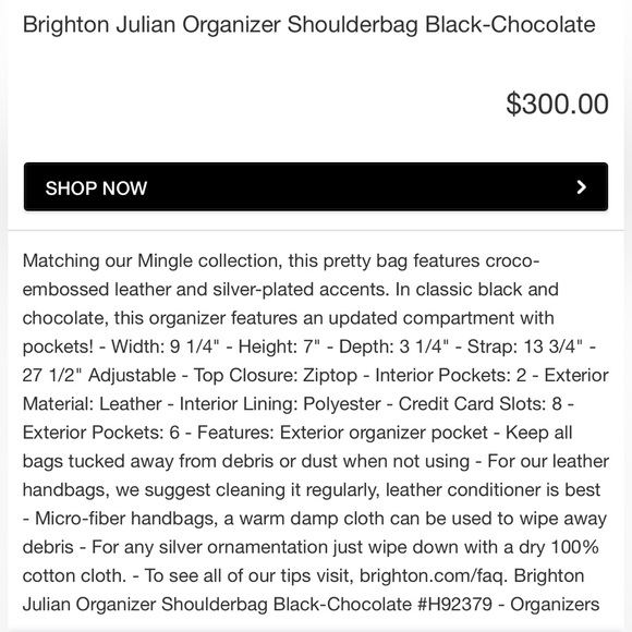 Brighton Alligator Embossed shoulder bag bundle - Picture 15 of 15